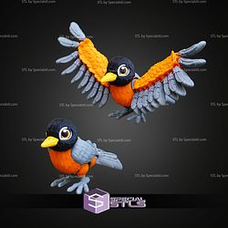 Super Basic STL American Robin Bird