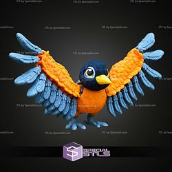 Super Basic STL American Robin Bird