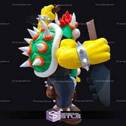 Super Basic STL Bowser and Bowser Jr Rockstar Multipart