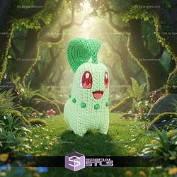Super Basic STL Chikorita Knitted