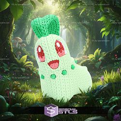Super Basic STL Chikorita Knitted