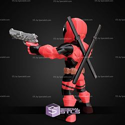 Super Basic STL Deadpool Pointing Gun Multipart