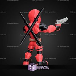 Super Basic STL Deadpool Pointing Gun Multipart