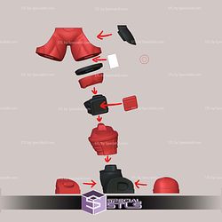 Super Basic STL Deadpool Pointing Gun Multipart