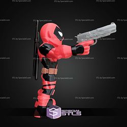 Super Basic STL Deadpool Pointing Gun Multipart