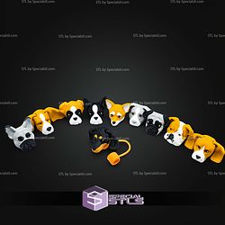 Super Basic STL Dog Straw Toppers and Keychains Set 3