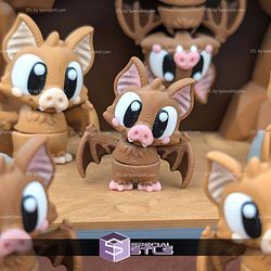 Super Basic STL Flexi Bat Print in place