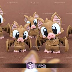 Super Basic STL Flexi Bat Print in place