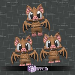 Super Basic STL Flexi Bat Print in place