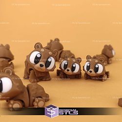 Super Basic STL Flexi Bear Print-in-place