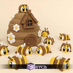 Super Basic STL Flexi Bee Print-in-place