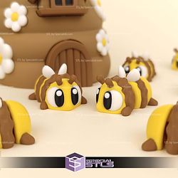 Super Basic STL Flexi Bee Print-in-place