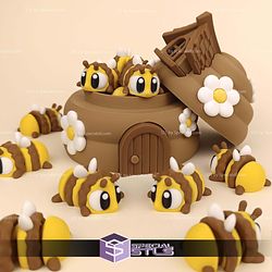 Super Basic STL Flexi Bee Print-in-place