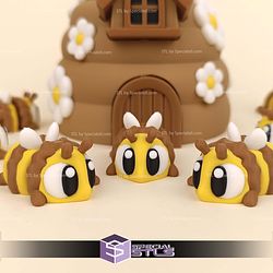 Super Basic STL Flexi Bee Print-in-place