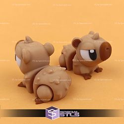 Super Basic STL Flexi Capybara Print-in-place
