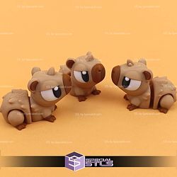 Super Basic STL Flexi Capybara Print-in-place