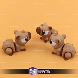 Super Basic STL Flexi Capybara Print-in-place