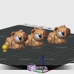 Super Basic STL Flexi Capybara Print-in-place