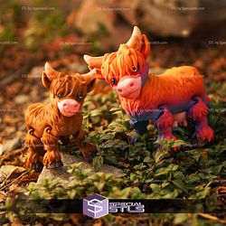 Super Basic STL Flexi Cute Highland Cow