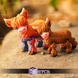Super Basic STL Flexi Cute Highland Cow
