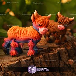 Super Basic STL Flexi Cute Highland Cow