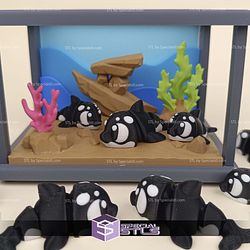 Super Basic STL Flexi Killer Whale Print-in-place