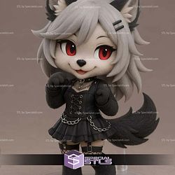 Super Basic STL Gothic Wolf girl