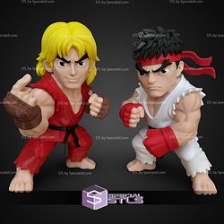 Super Basic STL Ken Street Fighter Multipart