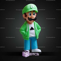 Super Basic STL Luigi Urban Multipart