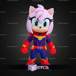 Super Basic STL No AMS Amy Rose Captain Marvel