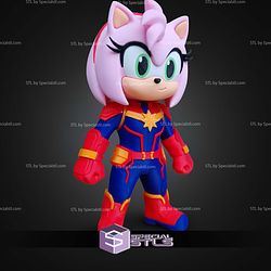 Super Basic STL No AMS Amy Rose Captain Marvel