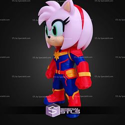 Super Basic STL No AMS Amy Rose Captain Marvel