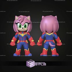 Super Basic STL No AMS Amy Rose Captain Marvel