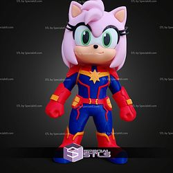 Super Basic STL No AMS Amy Rose Captain Marvel