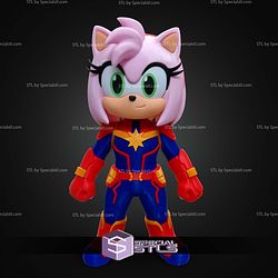 Super Basic STL No AMS Amy Rose Captain Marvel