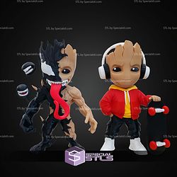 Super Basic STL No AMS Venomized Baby Groot