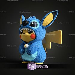 Super Basic STL Pikachu Stich knitted Multipart