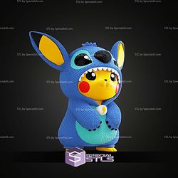 Super Basic STL Pikachu Stich knitted Multipart