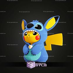 Super Basic STL Pikachu Stich knitted Multipart