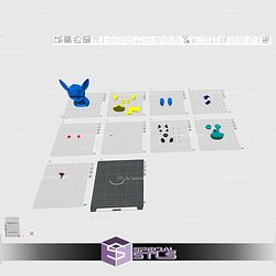 Super Basic STL Pikachu Stich knitted Multipart