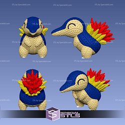 Super Basic STL Pokemon Cyndaquil Knitted Multipart
