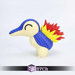 Super Basic STL Pokemon Cyndaquil Knitted Multipart