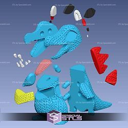 Super Basic STL Pokemon Totodile Knitted