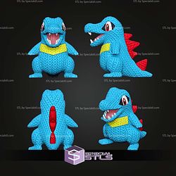 Super Basic STL Pokemon Totodile Knitted