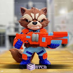 Super Basic STL Rocket Raccoon Multipart