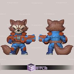 Super Basic STL Rocket Raccoon Multipart