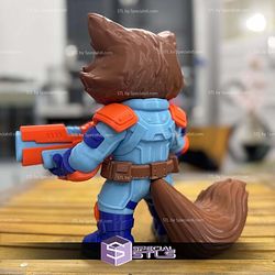 Super Basic STL Rocket Raccoon Multipart