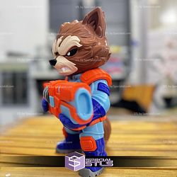Super Basic STL Rocket Raccoon Multipart