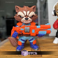Super Basic STL Rocket Raccoon Multipart