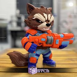 Super Basic STL Rocket Raccoon Multipart